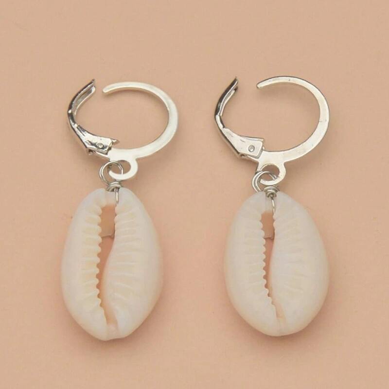 

Shell Charm Earrings, Silver