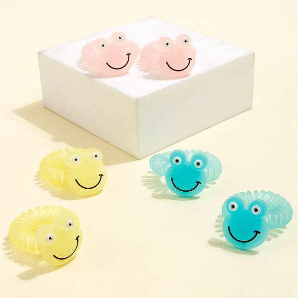 

6pcs Cartoon Hair Tie, Multicolor