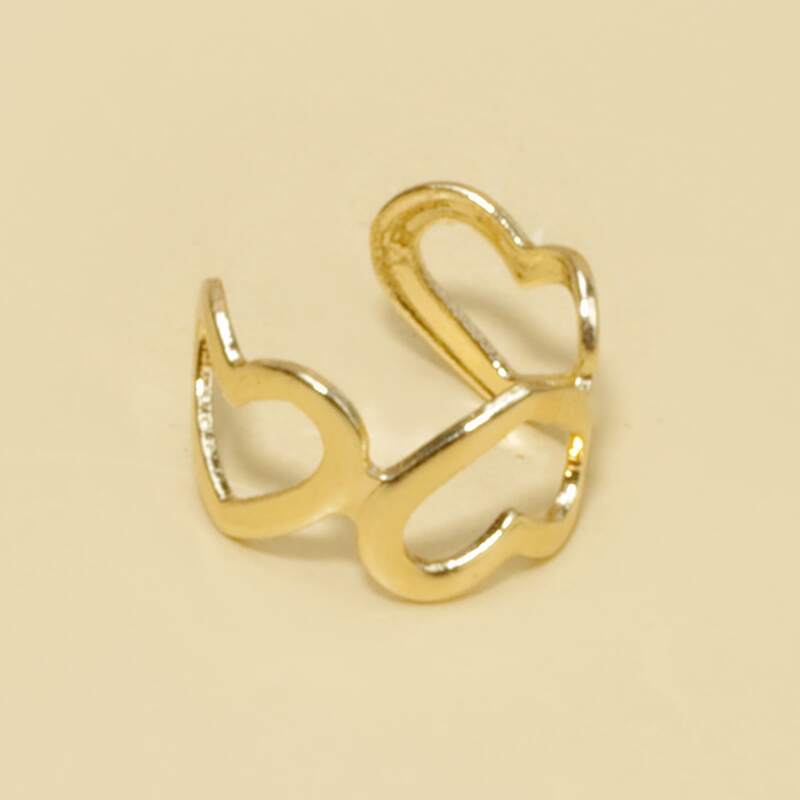 

Heart Design Ear Cuff, Gold