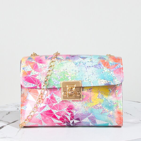 

Tie Dye Chain Crossbody Bag, Multicolor