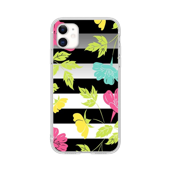 

Leaf & Striped Pattern Phone Case, Multicolor