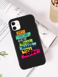 Slogan Graphic Phone Case - Multicolor - View 2
