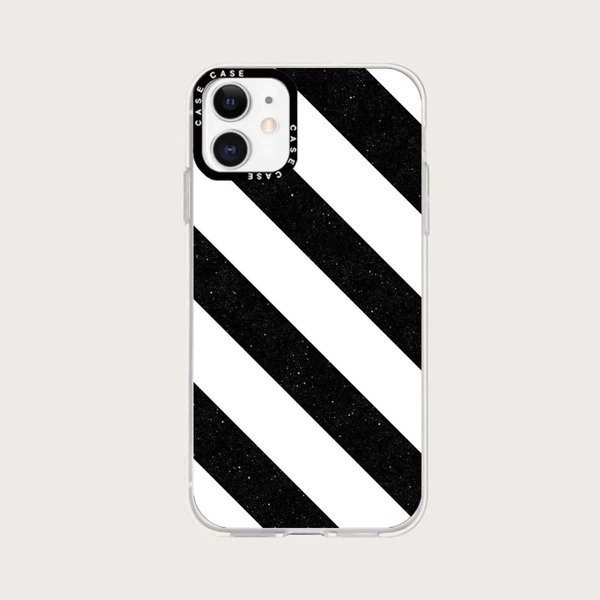

Striped Phone Case, Black and white