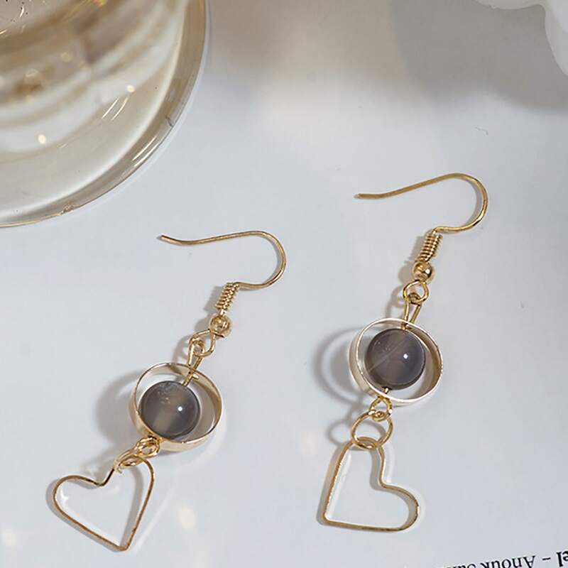

Ball Charm Drop Earrings, Gold