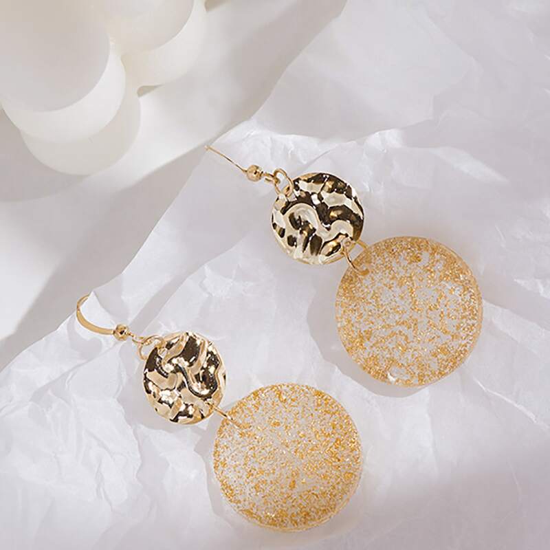 

Geo Charm Drop Earrings, Gold