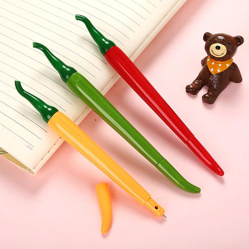 

3pcs Random Cartoon Chili Gel Pen, Multicolor