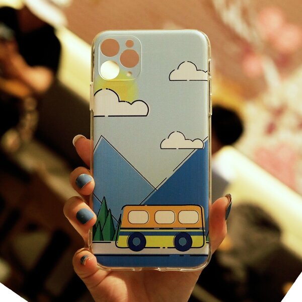

Cartoon Graphic Phone Case, Multicolor