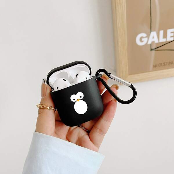 

Cartoon Graphic AirPods Case, Black and white