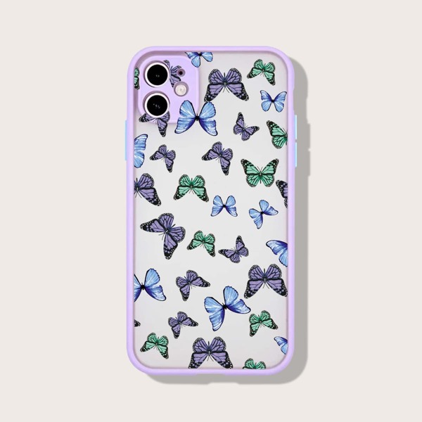 

Butterfly Pattern Phone Case, Purple