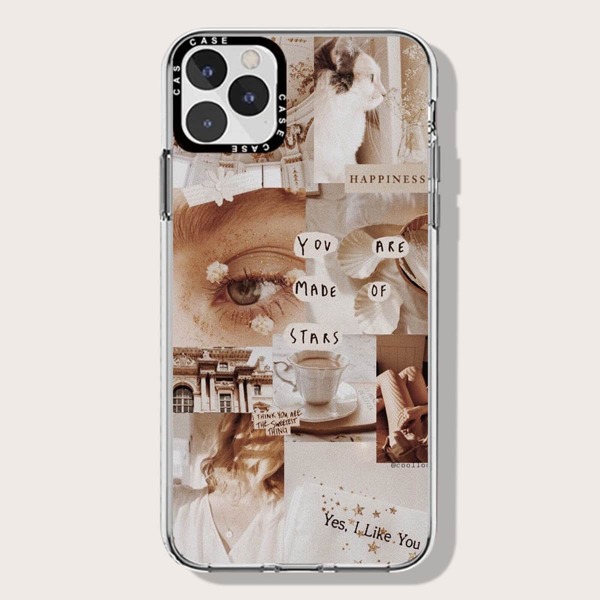 

Aesthetic Collage Phone Case, Clear