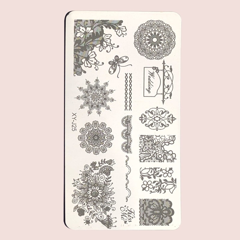 

1sheet Flower Pattern Nail Art Template, Multicolor