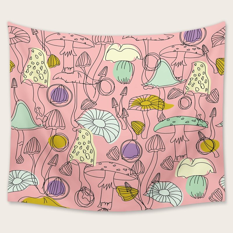 

Mushroom Graphic Tapestry, Multicolor