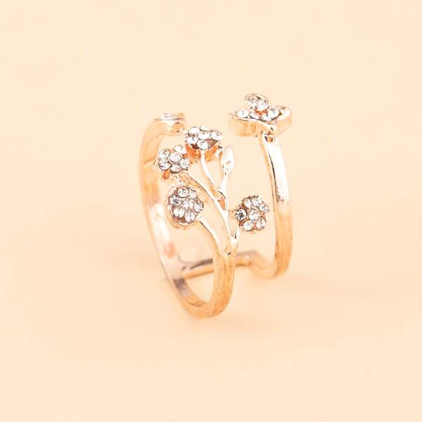 

Rhinestone Detail Ring, Rose gold
