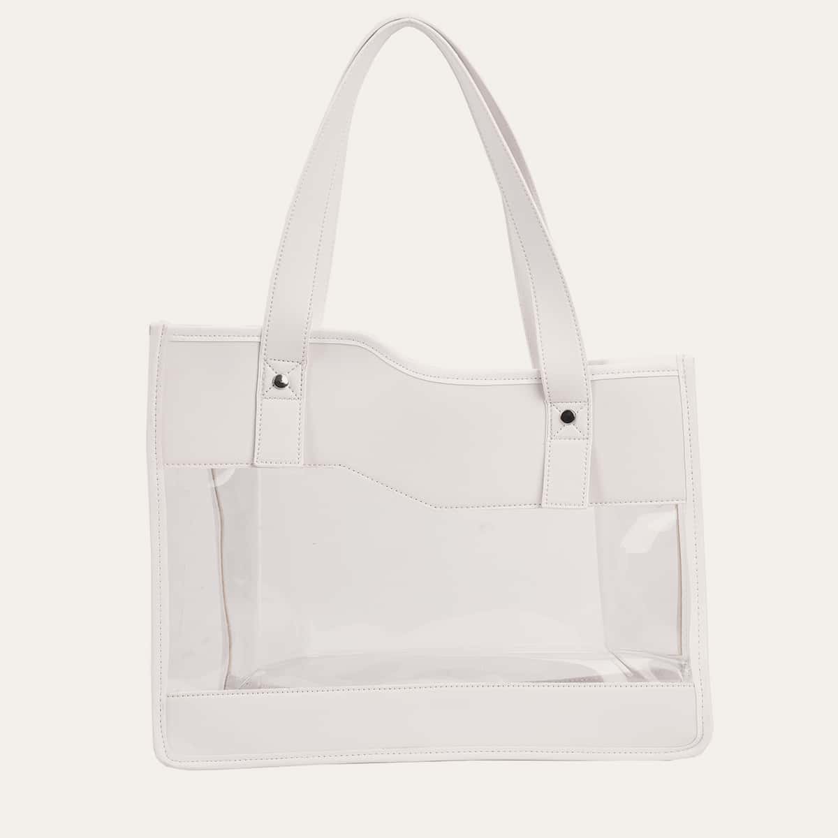 

Clear Tote Bag, White