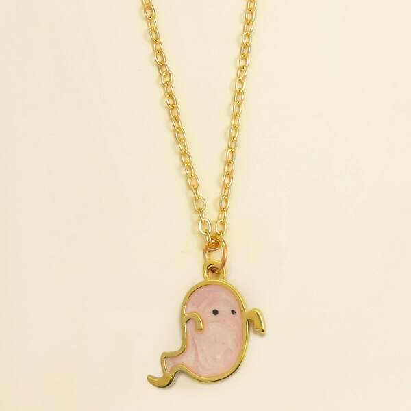 

Cartoon Pendant Necklace, Pink