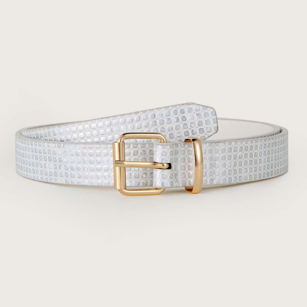 

Metal Buckle Belt, White