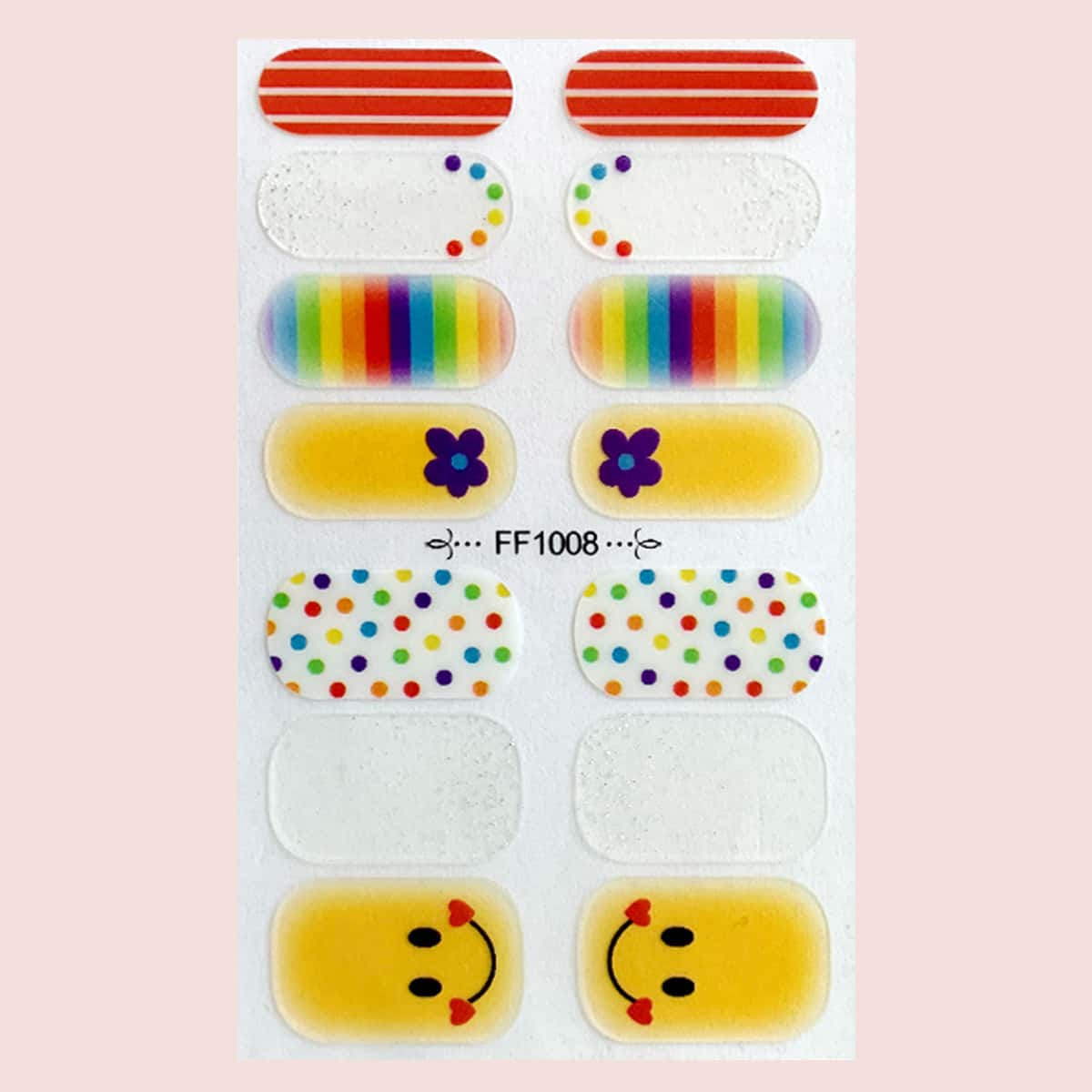 

1sheet Cartoon Graphic Nail Art Sticker, Multicolor