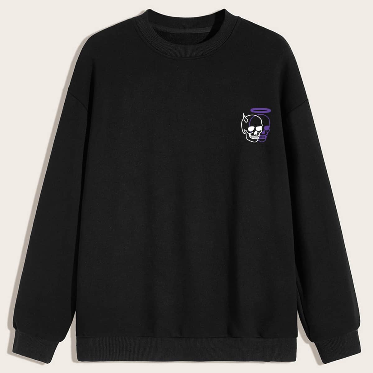 

Guys Skull Graphic Sweatshirt, Black