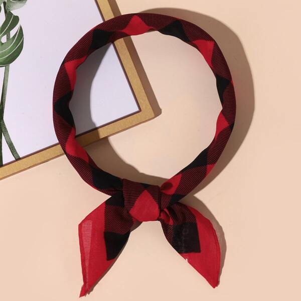 

Plaid Pattern Bandana, Multicolor