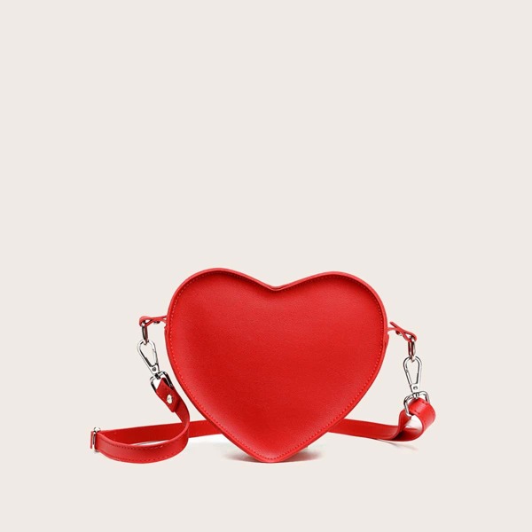 

Heart Shaped Crossbody Bag, Red