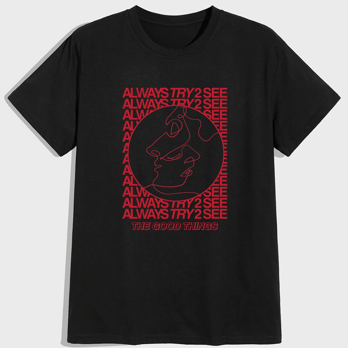 Guys Letter Figure Graphic Tee, Black