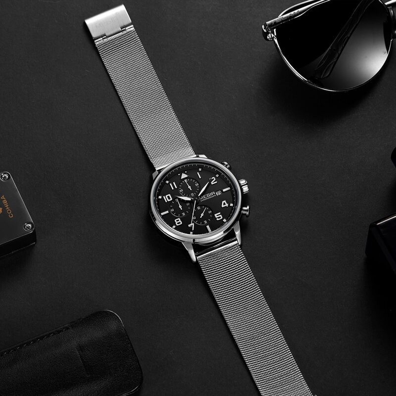 

Guys Mesh Strap Date Quartz Watch