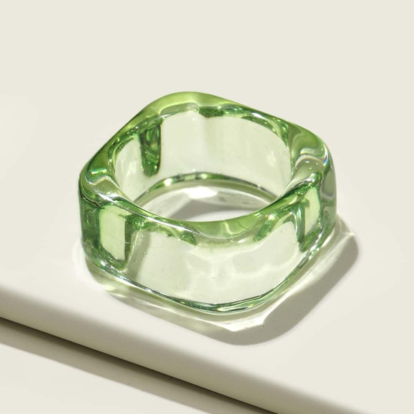 

Clear Resin Ring, Green