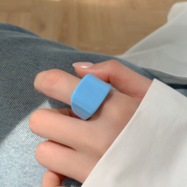 

Resin Cuff Ring, Blue