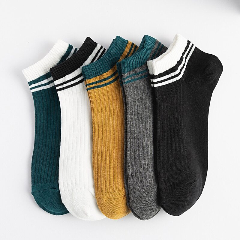 

Guys 5pairs Striped Ankle Socks, Multicolor