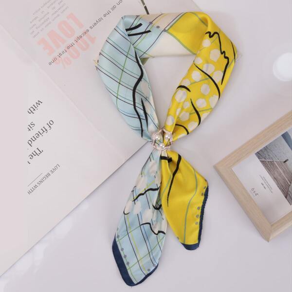 

Graphic Silk Scarf, Multicolor