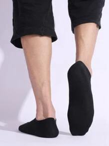 6pairs Men Solid Ankle Socks - Black - View 3