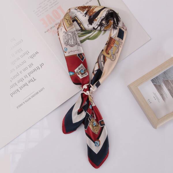

Graphic Silk Scarf, Multicolor
