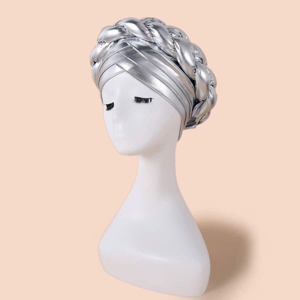 

Braided Design Hat, Silver
