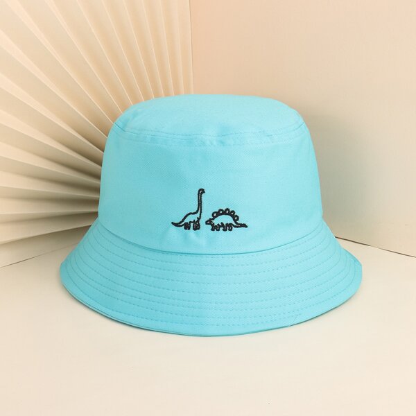 

Cartoon Embroidery Bucket Hat, Blue