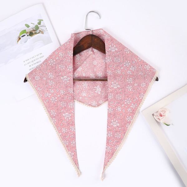 

Flower Print Scarf, Baby pink
