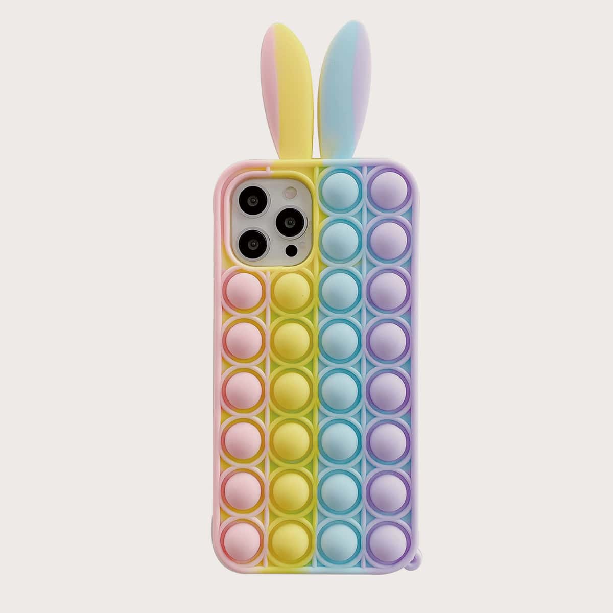 

1pc Rabbit Ear Stress Relief Phone Case, Multicolor