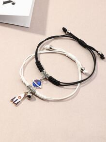 2 chiếc vòng tay bện quyến rũ Planet - Nhiều màu - Xem 1