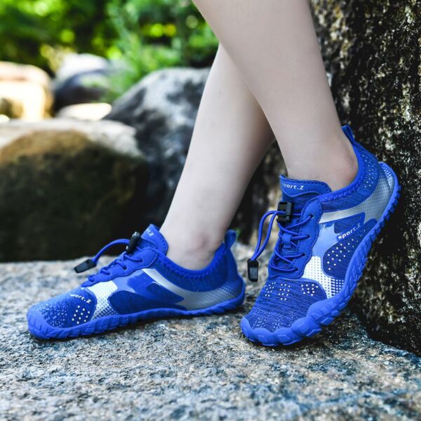 

Boys Drawstring Front Non-slip Water Shoes, Blue