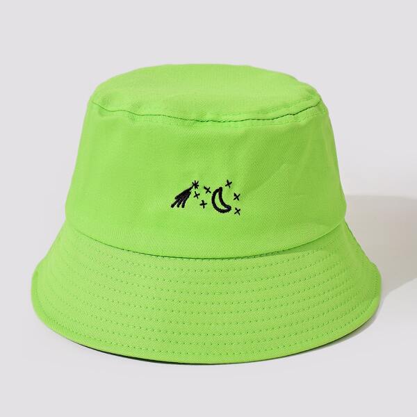 

Embroidery Detail Bucket Hat, Lime green