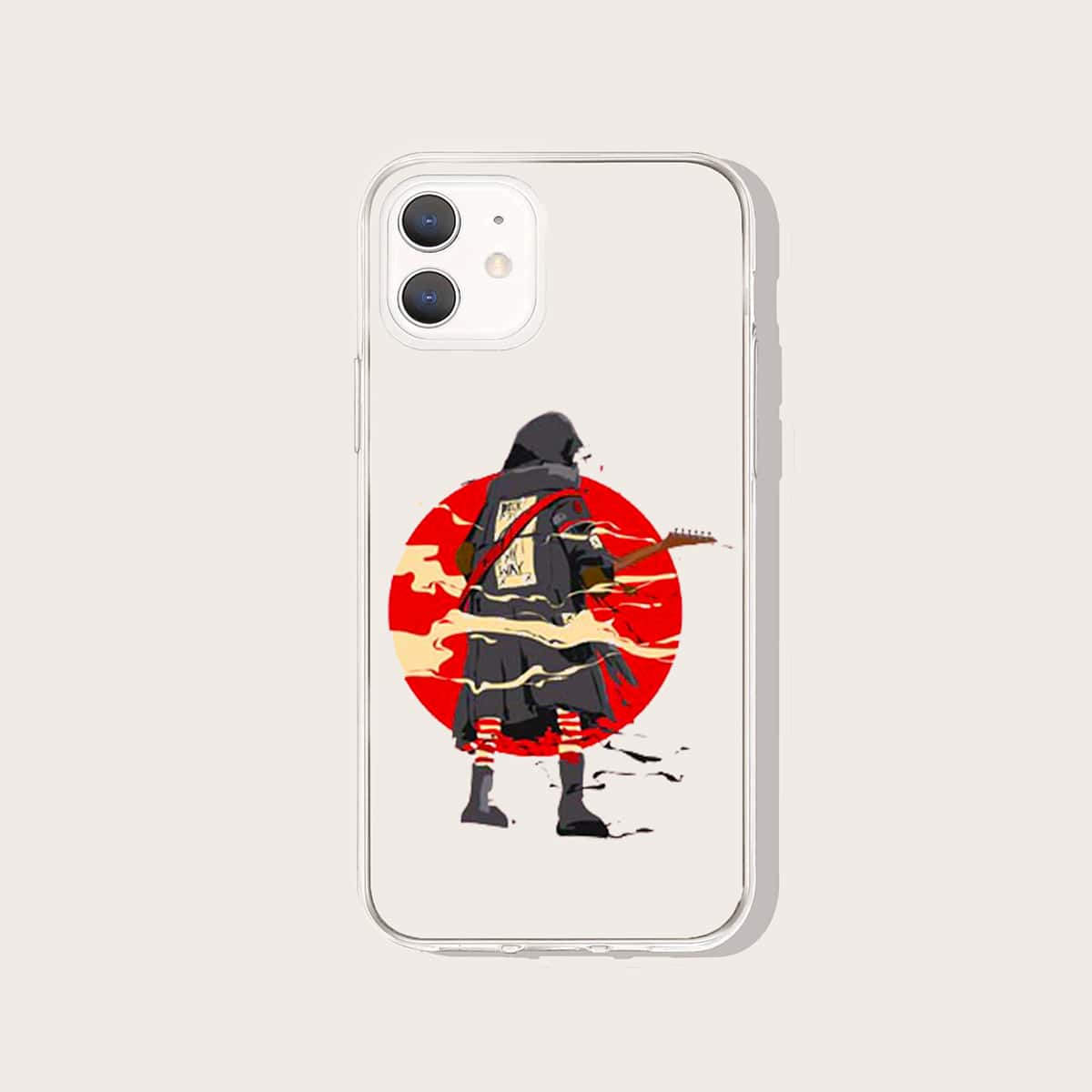 

1pc Cartoon Graphic Phone Case, Multicolor
