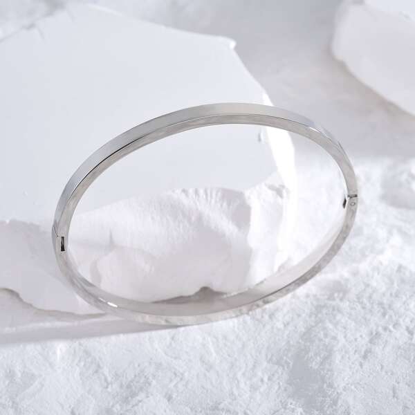 

Stainless Steel Bangle, Silver