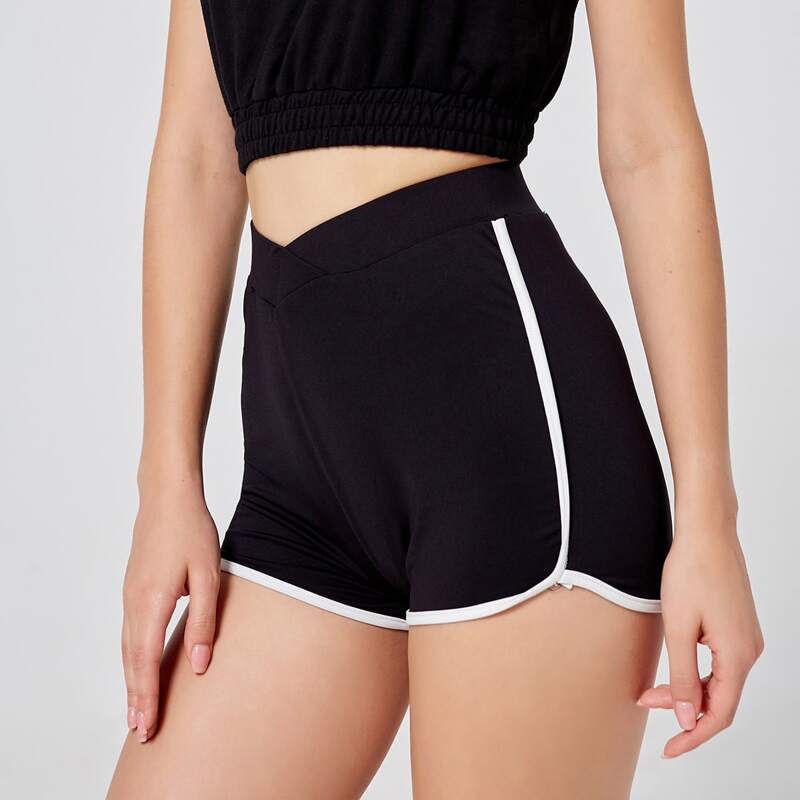 

Contrast Binding Leggings, Black