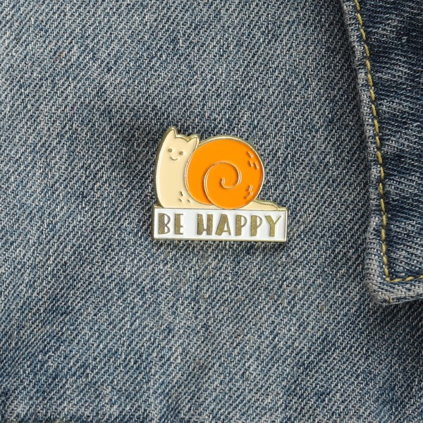 

Cartoon Animal Pattern Brooch, Orange