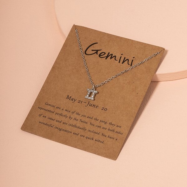 

Rhinestone Constellation Charm Necklace, Silver
