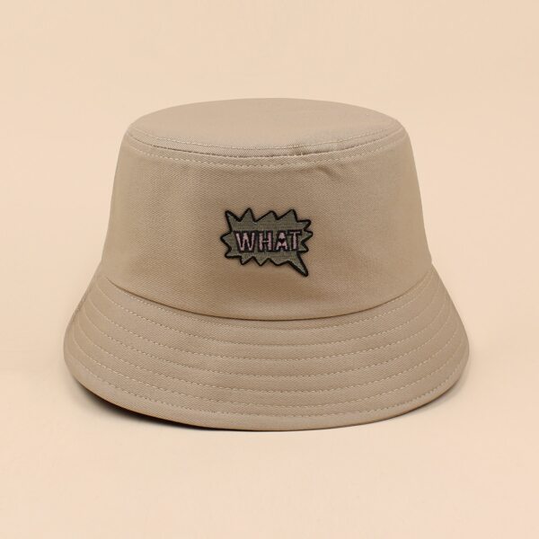 

Letter Patch Decor Bucket Hat, Khaki