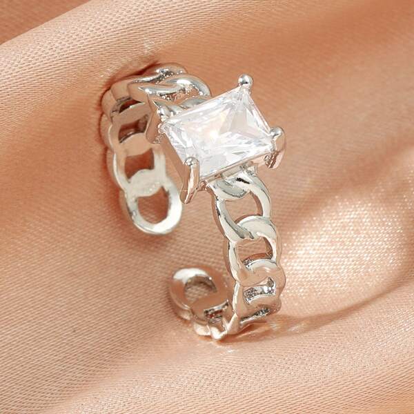 

Zircon Decor Ring, Silver