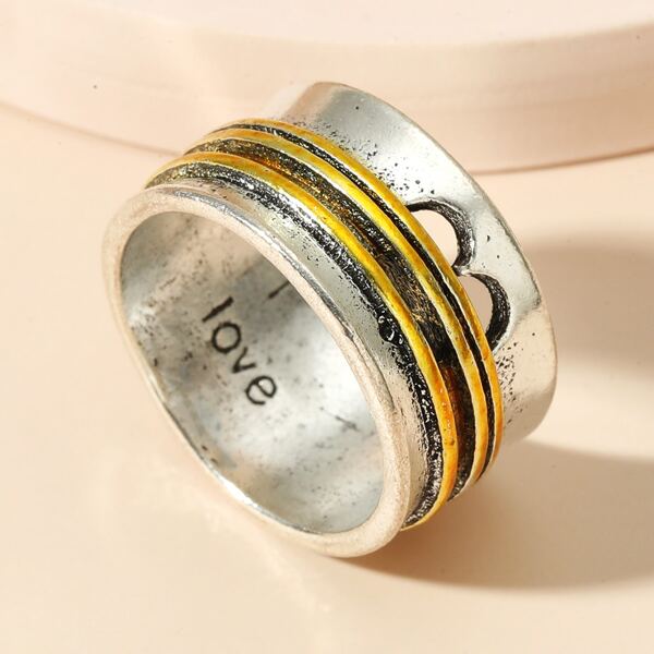

Letter Engraved Ring, Multicolor