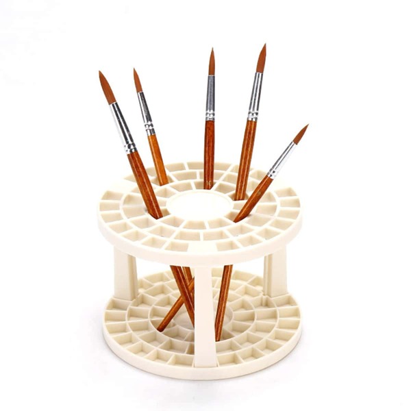 

1pc Multi-hole Pen Holder, Beige