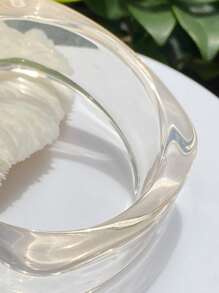 1pc Transparent Bracelet, Suitable For Daily Wear - Clear - View 3