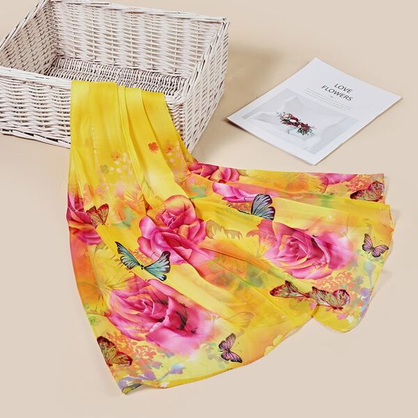 

Floral Print Scarf, Multicolor
